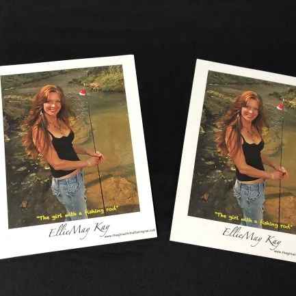 Girl with a Fishing Rod - Autographed Photo