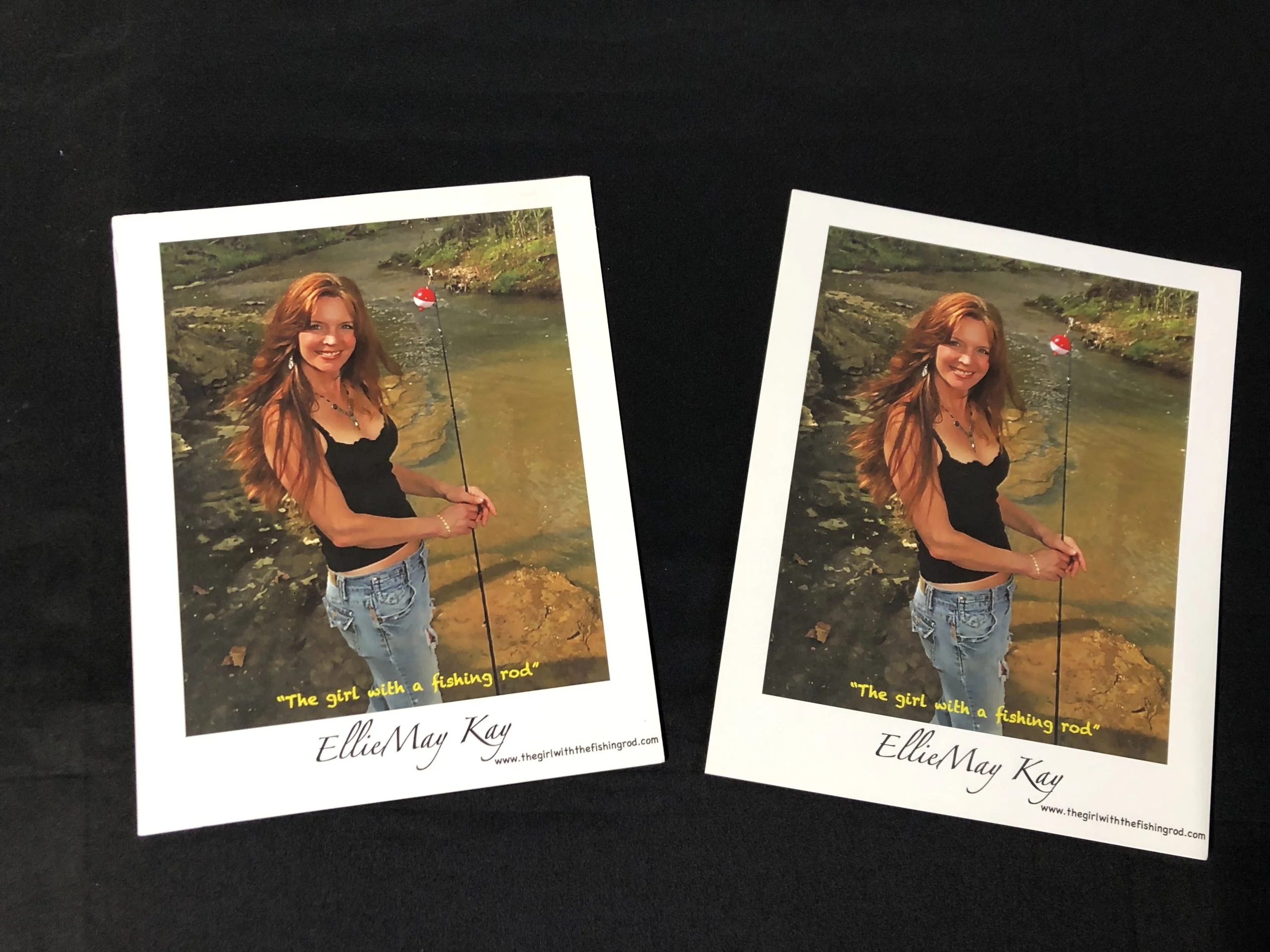 Girl with a Fishing Rod - Autographed Photo